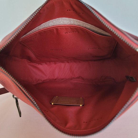 COACH Chaise Colorblocked Pebbled Leather Crossbody- Brick Red Multi 🎈$195. ⭐ - Picture 13 of 16